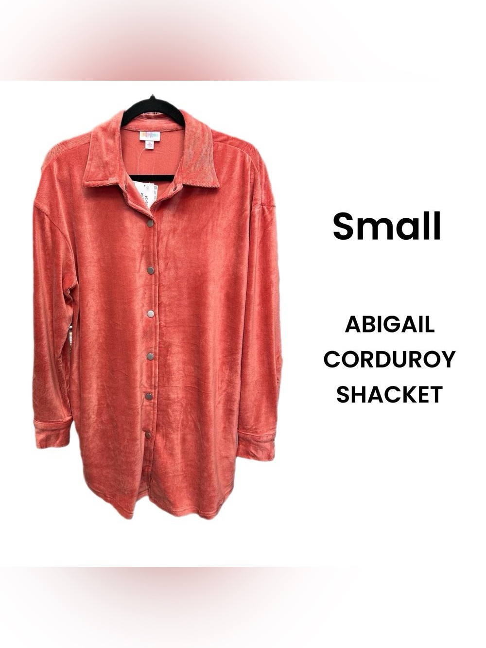 LuLaRoe Small Abigail Corduroy Shacket